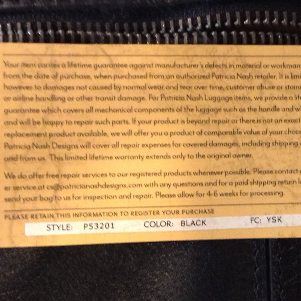 NWOT Authentic Patricia Nash "Poppy Tote" Black Collectible quality Quiet Lux - Picture 4 of 7
